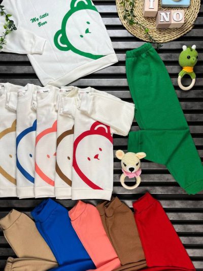 کد 3238 طرح خرس سفید سایز 35 تا 40 تا 45