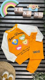 کد 3272 ست دخترانه طرح 4 قلب سایز 45 تا 50