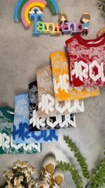 کد ۱۰۲۲ سایز  65.70  بلوز تک پسرانه طرح دار لاتینی پارچه پنبه دورس اعلا - Image 2