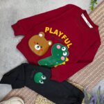 کد ۵۲۱۹ سایز ۳۵.40.45 ست پسرانه طرح دایناسور playfull پارچه پنبه دورس