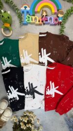 کد 1032 سایز 45 تا 50 بلوز تک پسرانه طرح خط میخی پارچه دورس خفن - تصویر 2