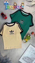 کد ۲۴۶۸ ❌️فری سایز❌️ تیشرت تک زنانه طرح adidas پارچه کش پنبه با کیفیت بینظیر ()