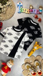 کد ۹۵۵ سایز ۳۵ تا ۴۰ تیشرت تک پسرانه طرح LACOSTE پارچه جودون چاپی با کیفیت عالی