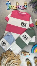 کد ۷۱۲۸ سایز ۶۰ تا ۶۵ تیشرت تک پسرانه طرح BALENCIAGA پارچه یکرو پنبه با کیفیت عالی - Image 2