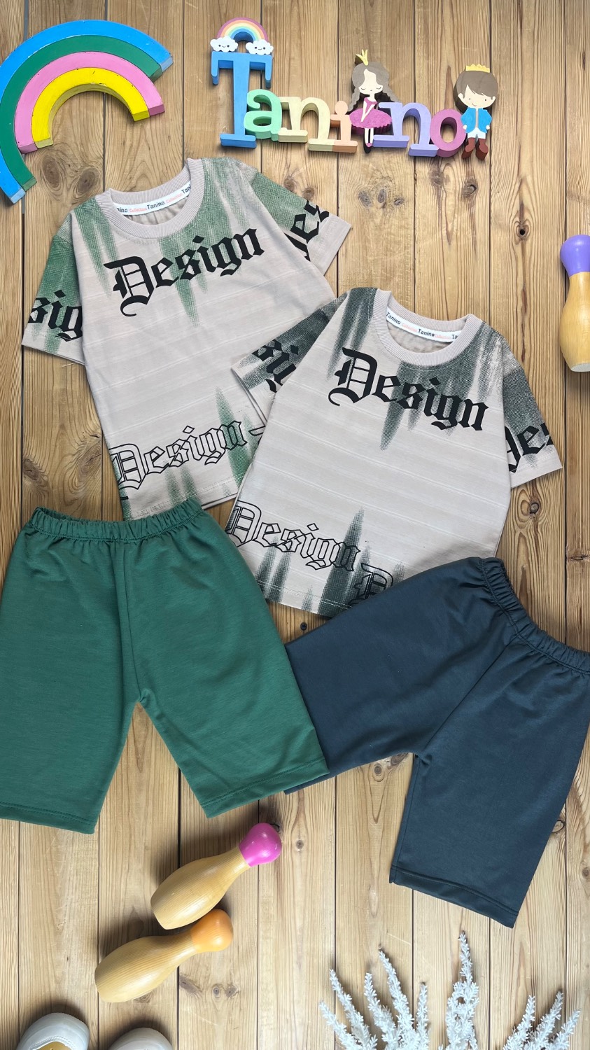 IMG_20260530_212728 کد ۱۱۴۴ سایز ۴۰ تا ۴۵ تیشرت شلوارک پسرانه طرح Desiyn پارچه یکرو پنبه با کیفیت عالی () - Image 1