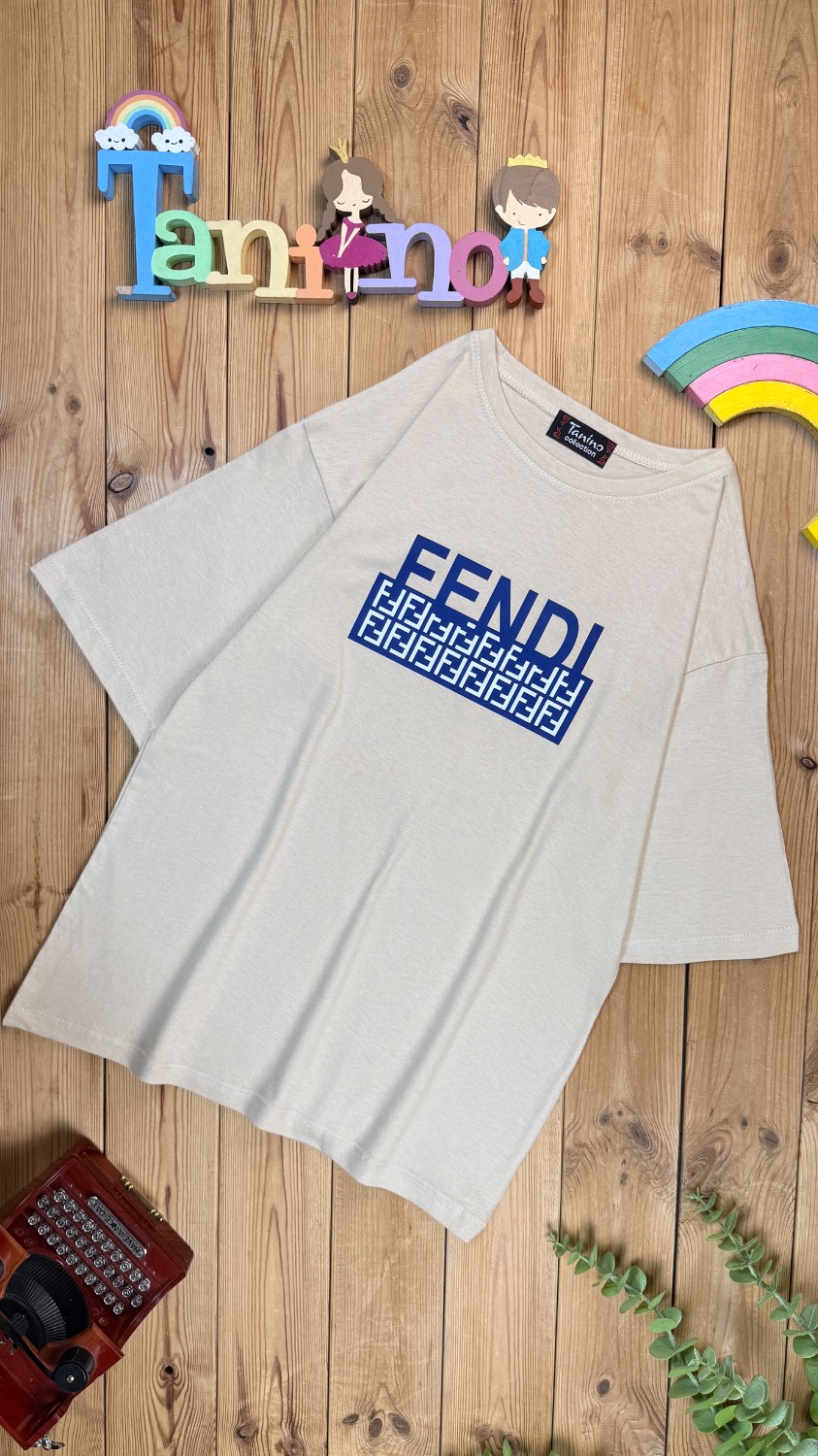 IMG_20260917_193227 کد ۲۴۷۴ ❌️ فری سایز❌️ تیشرت تک زنانه طرح fendi پارچه یکرو پنبه سوپر با کیفیت عالی❌️❌️ چاپ تیشرت رندوم ❌️❌️ - Image 1